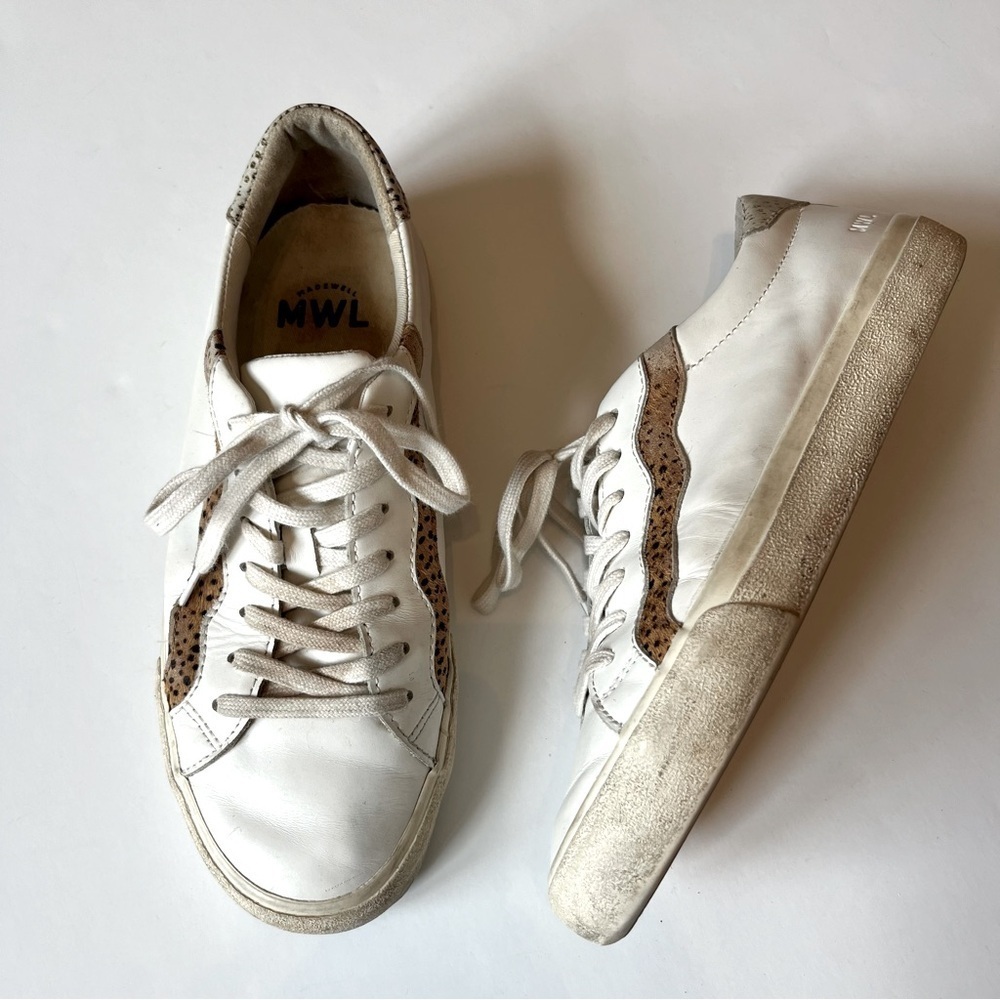 MADEWELL Sidewalk Low-Top Sneaker Leather and Calf Hair Wave